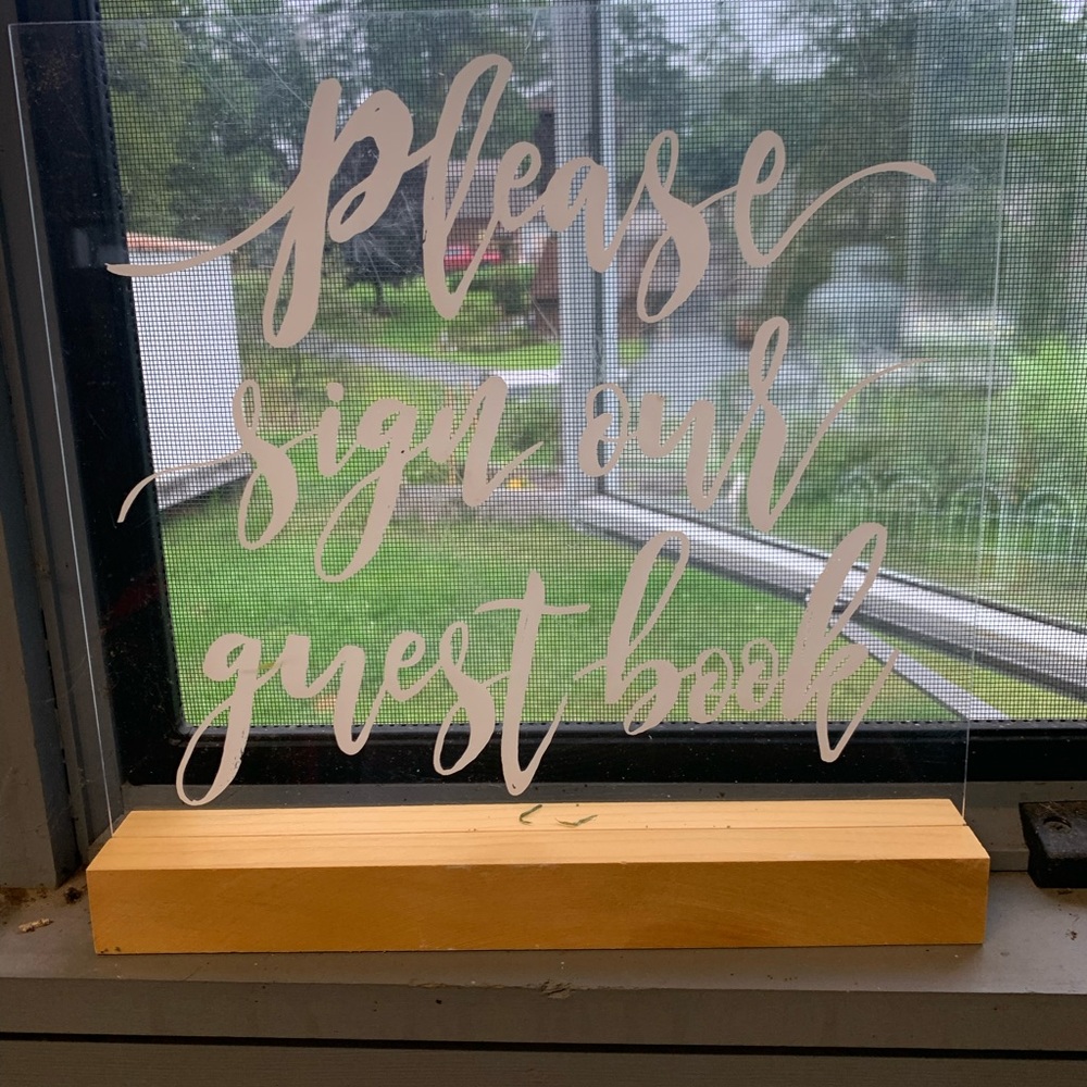 Guest book sign
